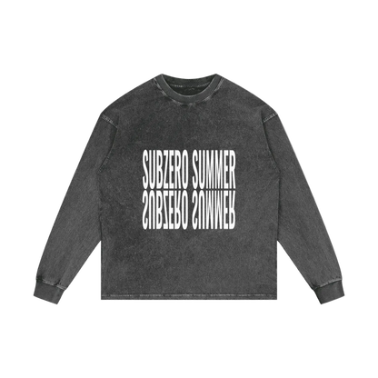 SUBZERO SUMMER ACID WASH OVERSIZED LONG SLEEVE TEE