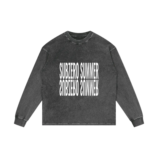 SUBZERO SUMMER ACID WASH OVERSIZED LONG SLEEVE TEE