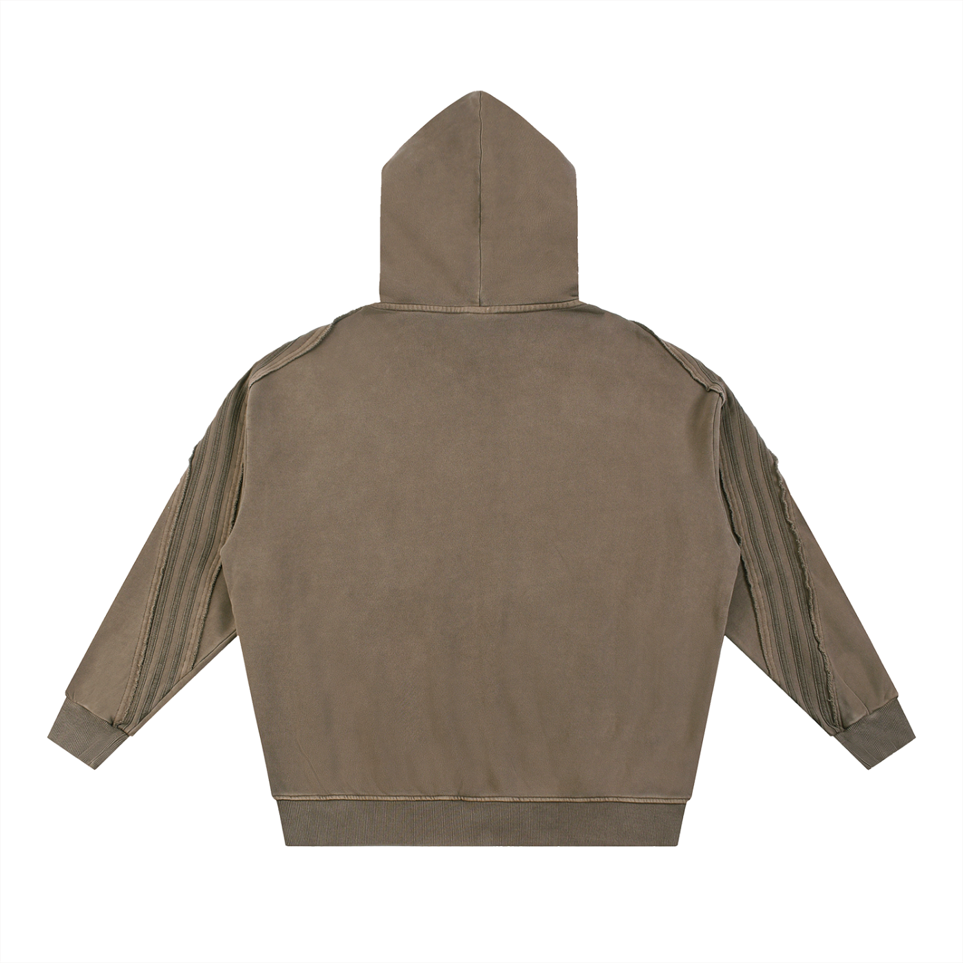 Nova Line INVERTED Snow Washed Tape Raw Edge Zip Hoodie