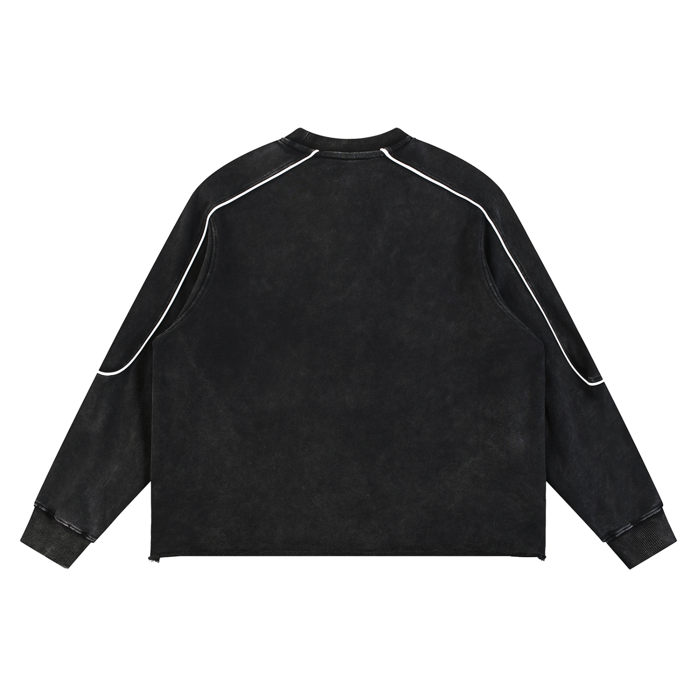NOVALINE REVAMP. Mineral Wash Piping Raw Hem Sweatshirt