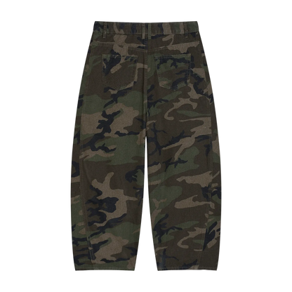 CAMO BARREL LEG CARGOS