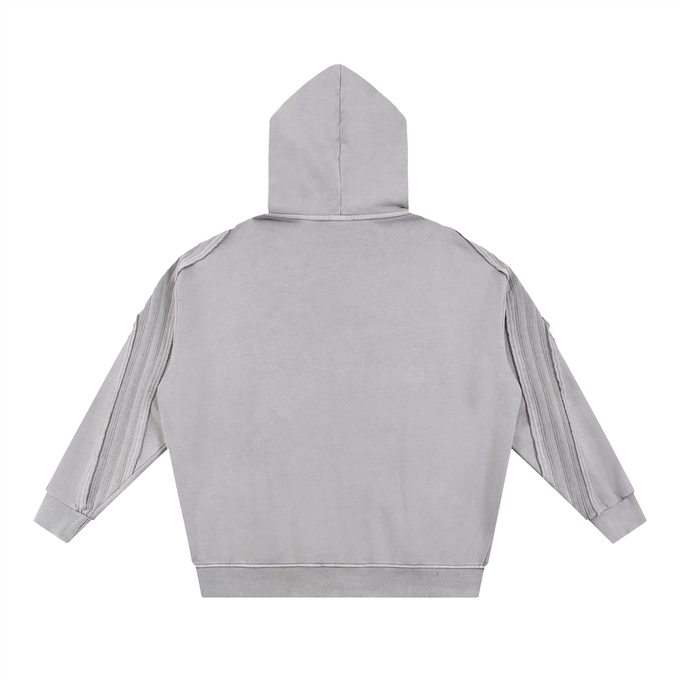 Nova Line INVERTED Snow Washed Tape Raw Edge Zip Hoodie