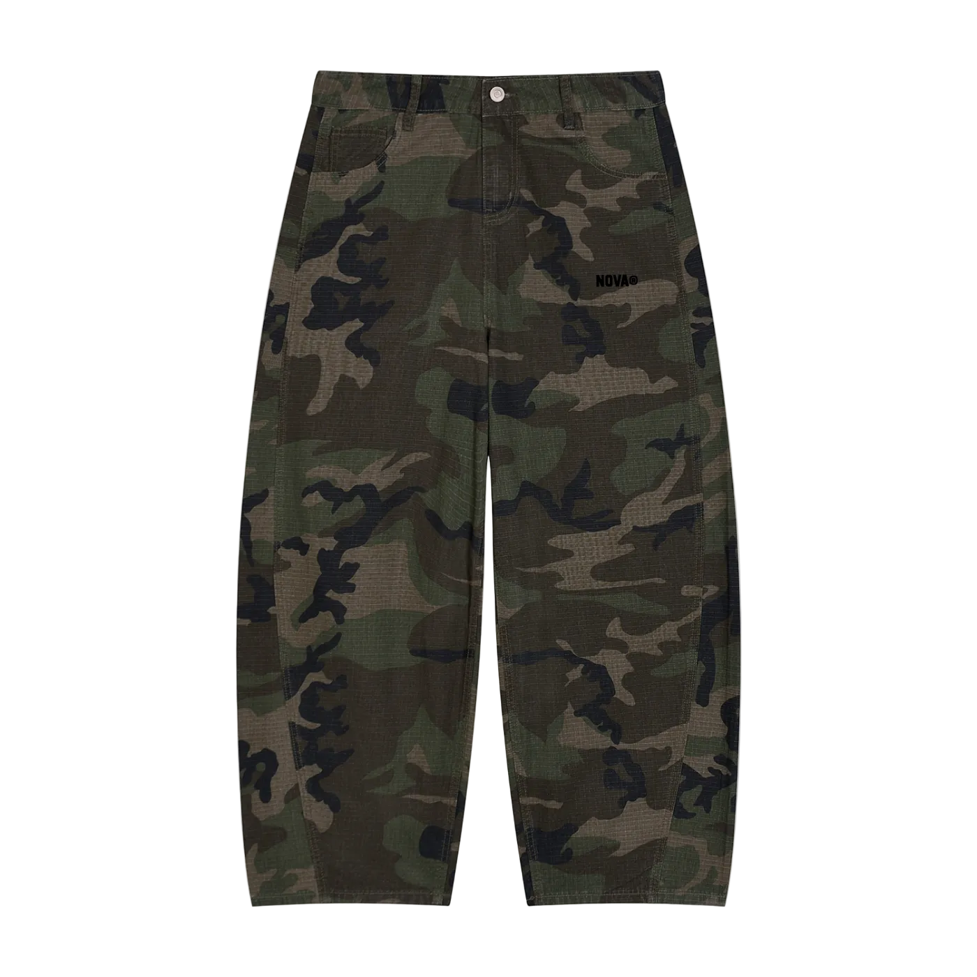 CAMO BARREL LEG CARGOS